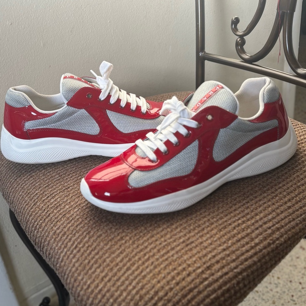 Size 11 - PRADA America’s Cup - Red Sneakers